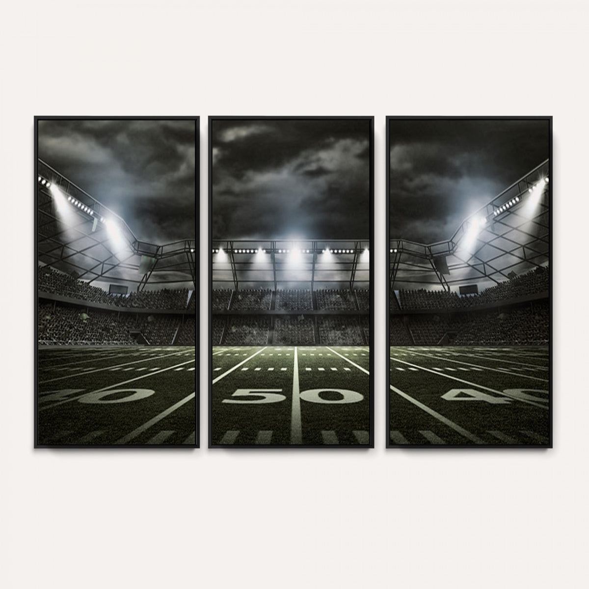 90107-MGV-CV-36X24 - American Football Stadium Wall Art Canvas Print, Stadium Sport Wall Art Print