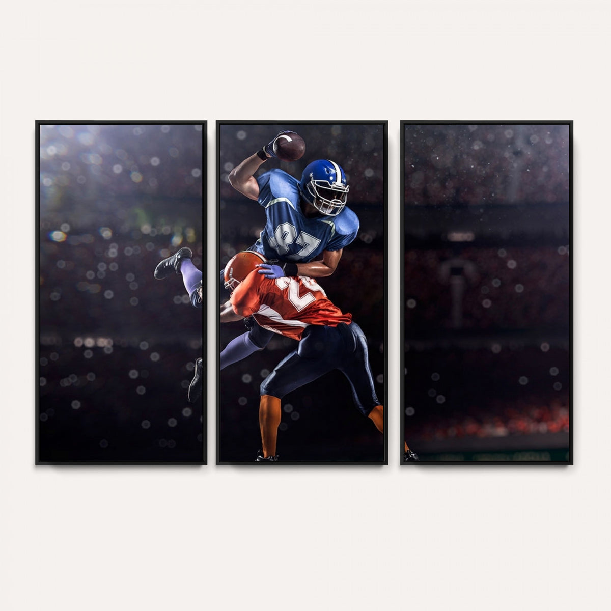 76491-MGV-CV-36X24 - American Football Wall Art Canvas Print, Stadium Sport Wall Art Print