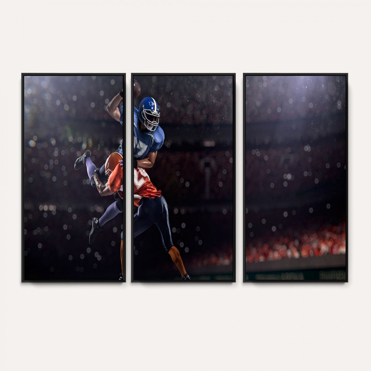68009-MGV-CV-36X24 - American Football Wall Art Canvas Print, Stadium Sport Wall Art Print
