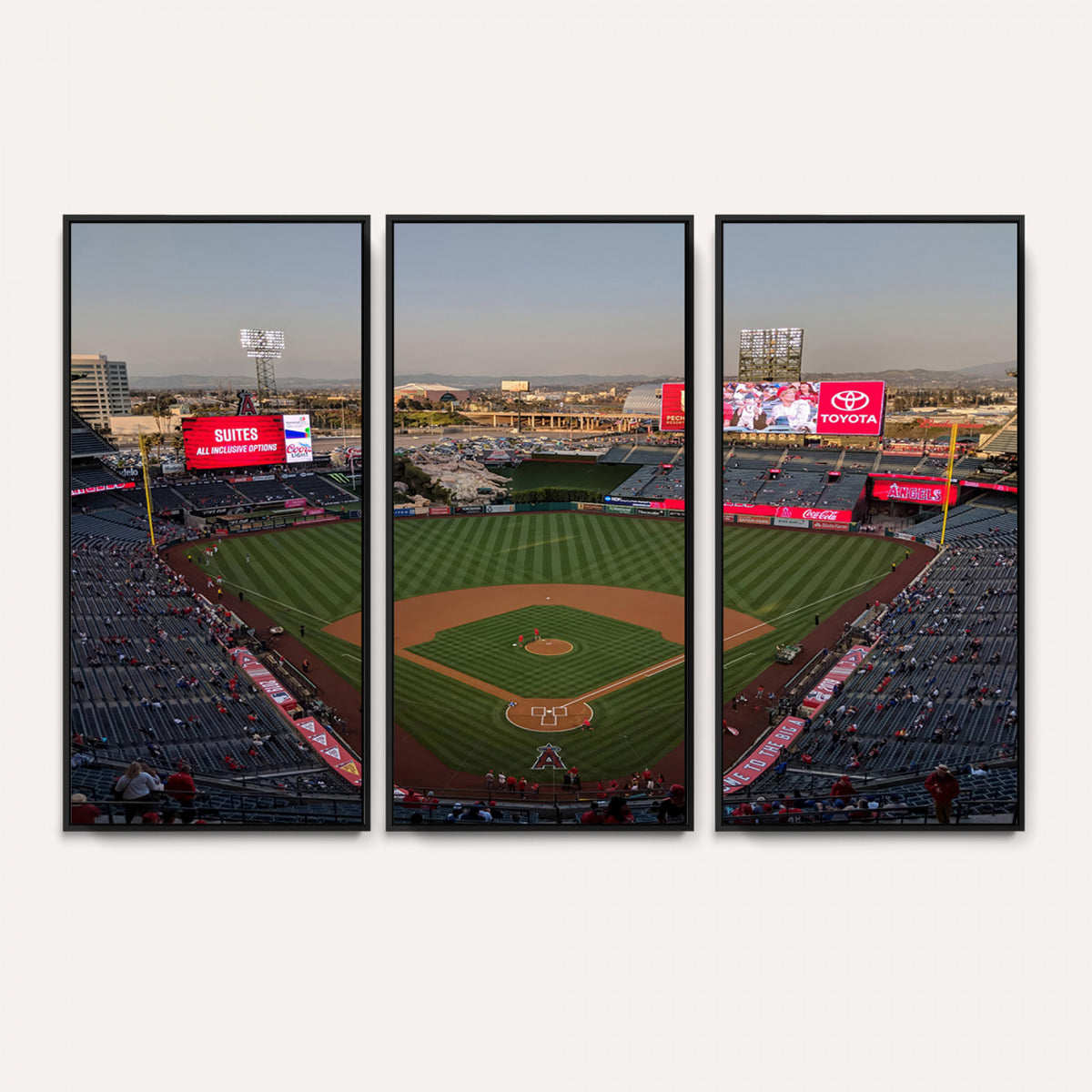 45864-MGV-CV-36X24 - Los Angeles Angels Baseball Canvas Print, Anaheim Angel Stadium Wall Art