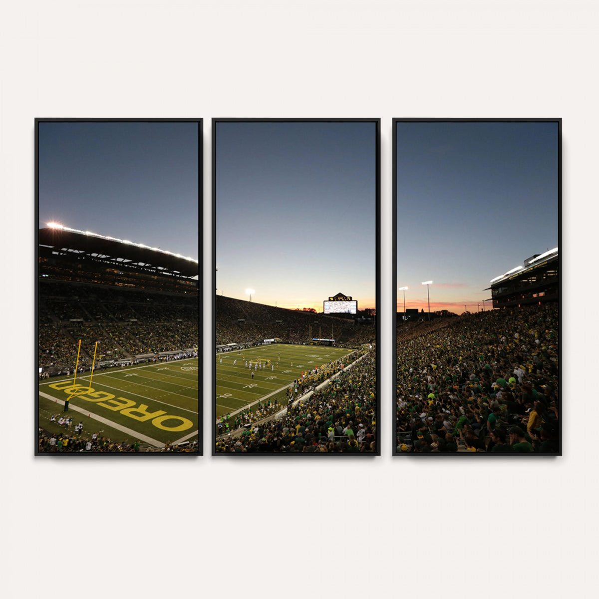 21429-MGV-CV-36X24 - Oregon Ducks Football Team Print - Eugene Autzen Stadium Wall Art Canvas Print
