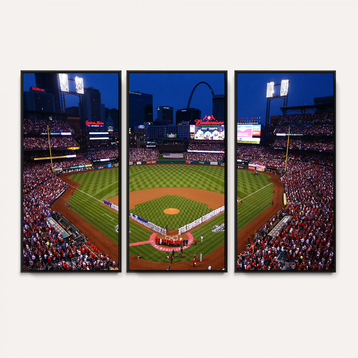 11925-MGV-CV-36X24 - St. Louis Cardinals Baseball Team Print, Busch Stadium Wall Art