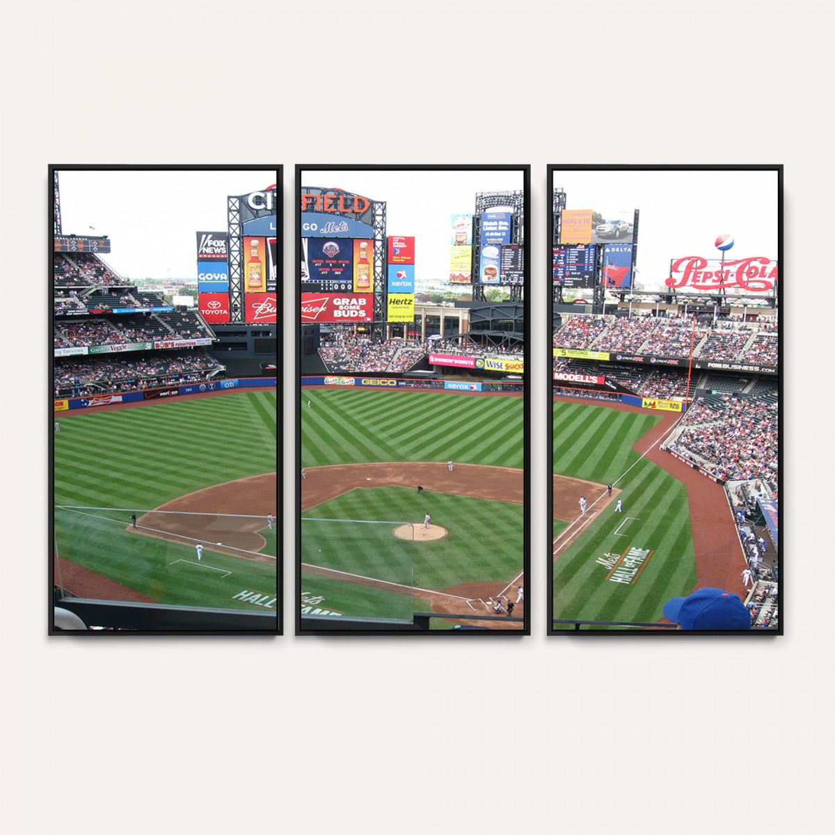 64829-MGV-CV-36X24 - New York Mets Baseball Team Print, Citi Field Baseball Stadium Wall Art