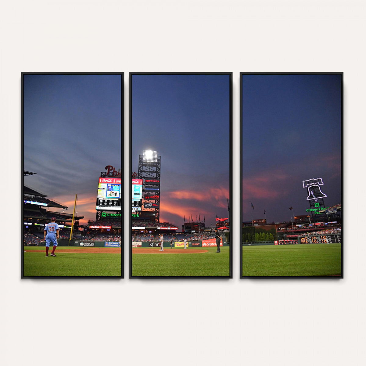22594-MGV-CV-36X24 - Philadelphia Phillies Baseball Print - Philadelphia Citizens Bank Park Stadium Wall Art, Phillies