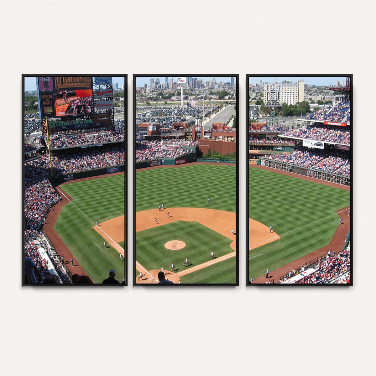 85755-MGV-CV-36X24 - Philadelphia Phillies Baseball Team Print - Philadelphia Citizens Bank Park Stadium Wall Art Canvas