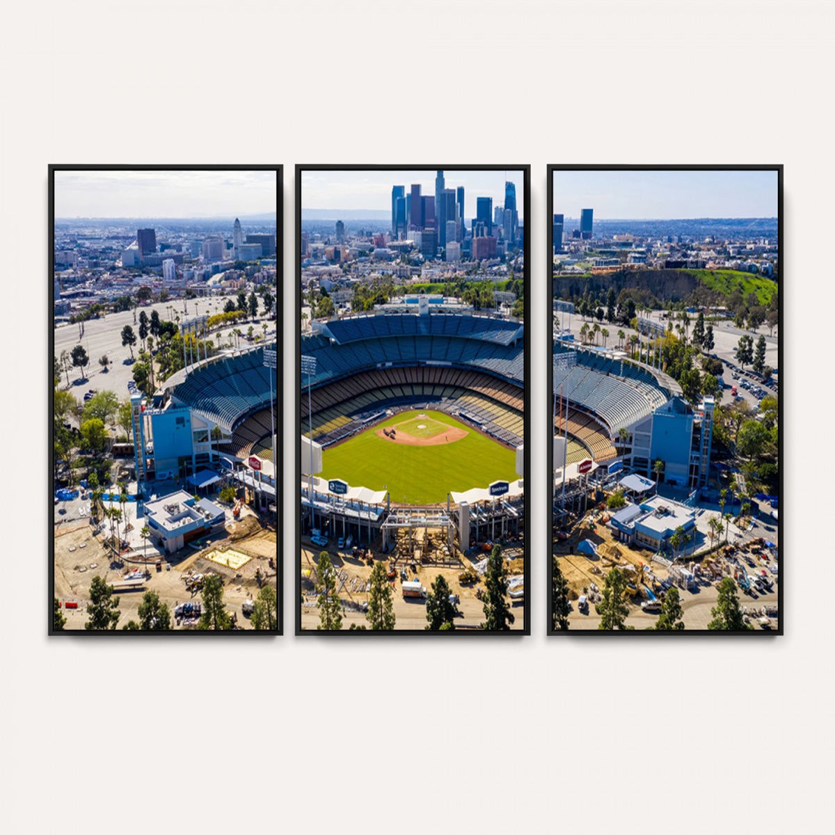 58596-MGV-CV-36X24 - Los Angeles Dodgers Dodger Stadium Wall Art Canvas Print, Extra Large Game Room Wall Decor