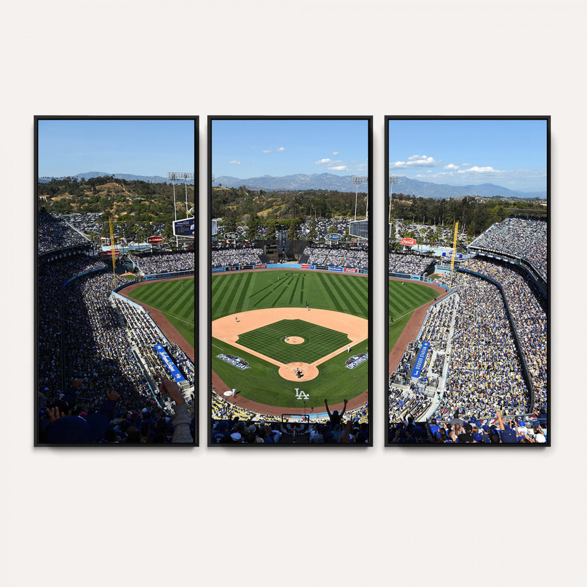 20436-MGV-CV-36X24 - Los Angeles Dodgers Dodger Stadium Wall Art Canvas Print, Framed and Ready to Hang
