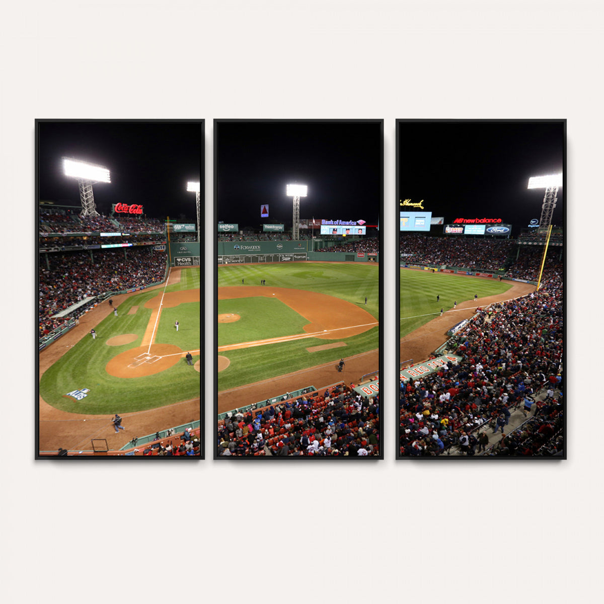 41158-MGV-CV-36X24 - Boston Red Sox Baseball Team Print, Massachusetts Fenway Park Stadium Wall Art