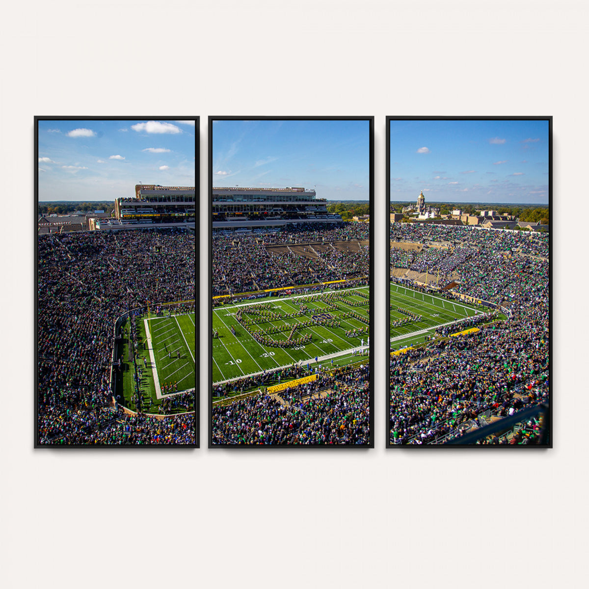50114-MGV-CV-36X24 - Notre Dame Fighting Irish Football Team Print, Notre Dame Stadium Wall Art