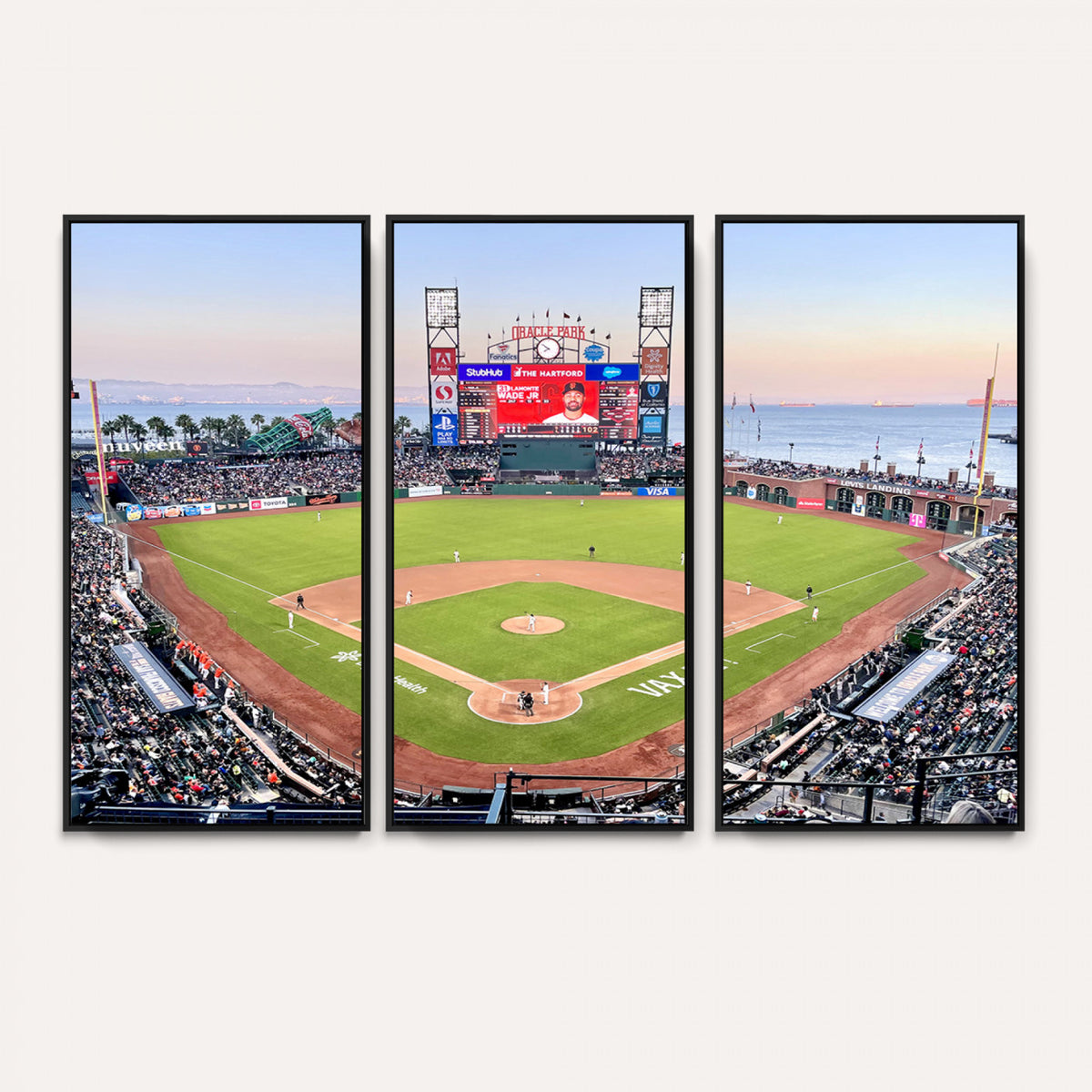 16055-MGV-CV-36X24 - San Francisco Giants Baseball Team Print, Oracle Park