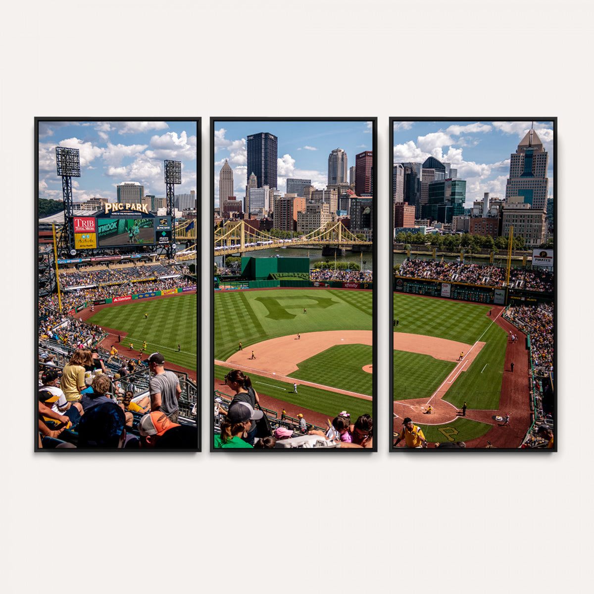 66872-MGV-CV-36X24 - Pittsburgh Pirates Baseball Team Print, PNC Park Stadium