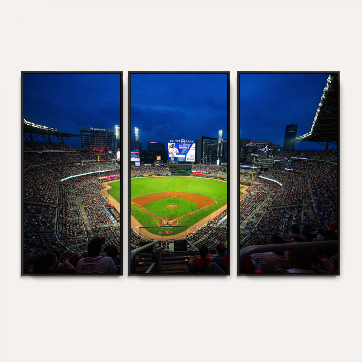 88590-MGV-CV-36X24 - Truist Park Night Game Canvas Art, Atlanta Braves Stadium