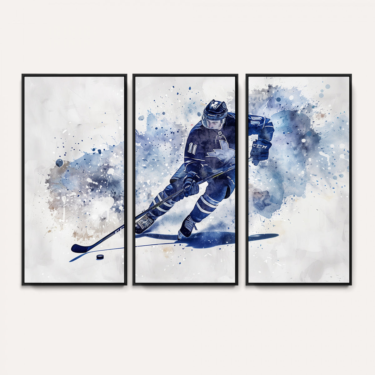 39795-MGV-CV-36X24 - Hockey Player Wall Art Canvas Print