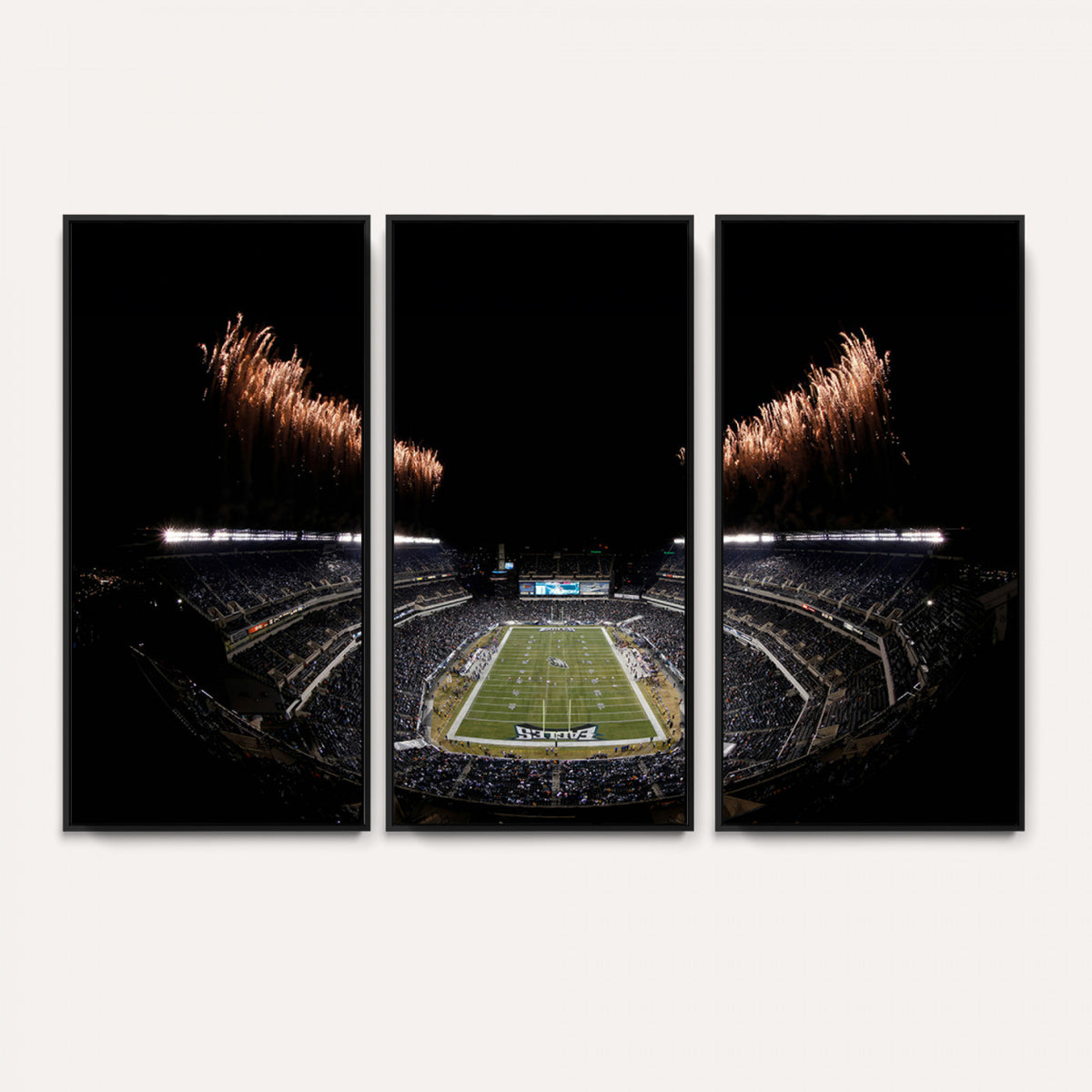 89680-MGV-CV-36X24 - Eagles Field Stadium Wall Art, Philadelphia Eagles Football, Framed and Ready to Hang