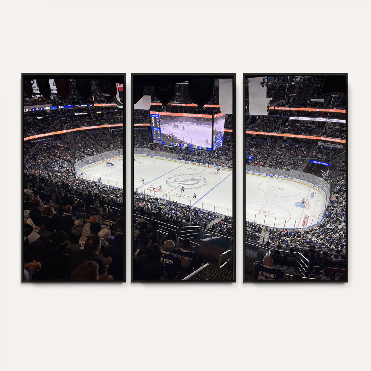 51641-MGV-CV-36X24 - Amalie Arena Florida Wall Art Canvas Print, NHL Hockey, Framed and Ready to Hang