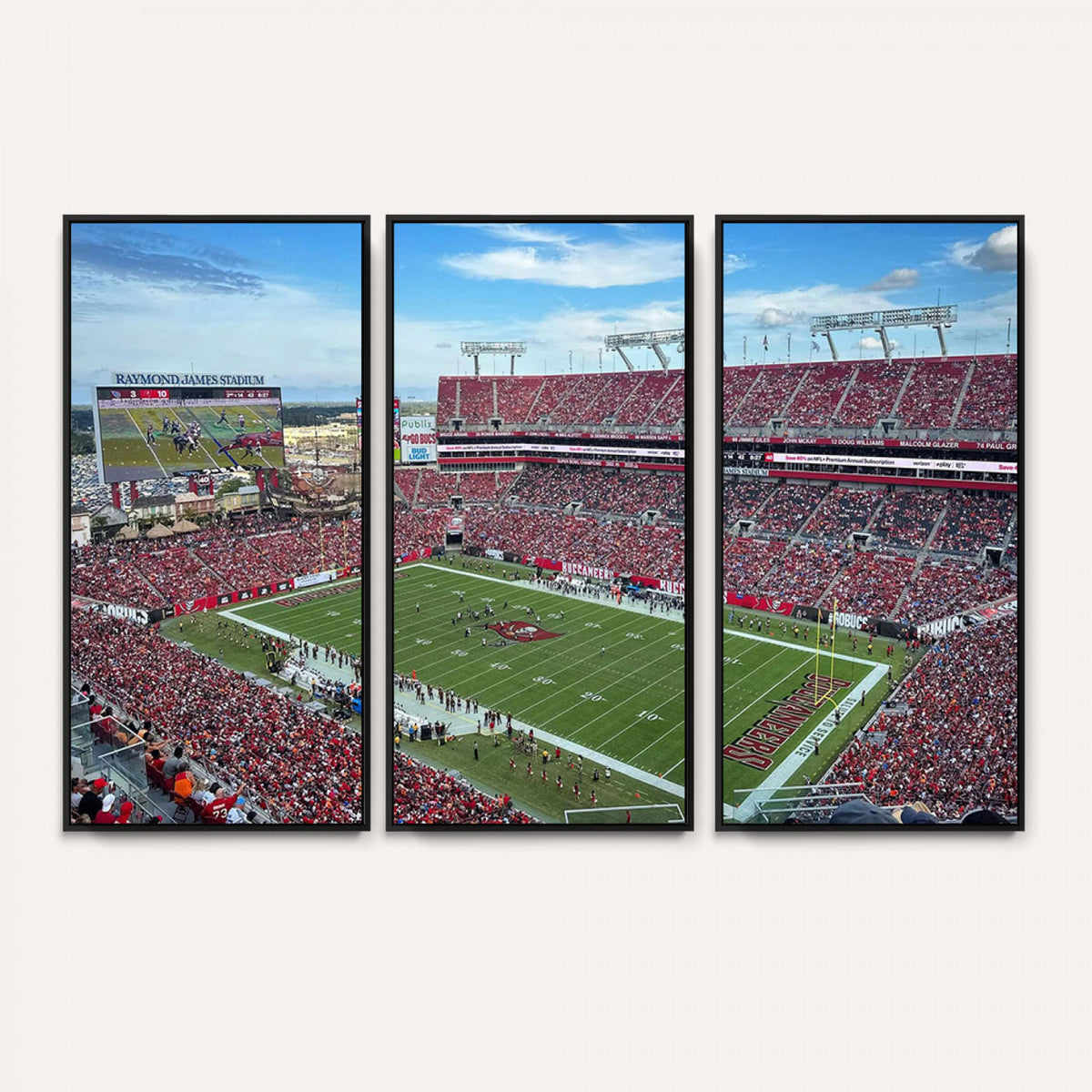 52828-MGV-CV-36X24 - Florida Tampa Raymond James Stadium Wall Art Canvas Print - NFL Football Stadium Print Canvas