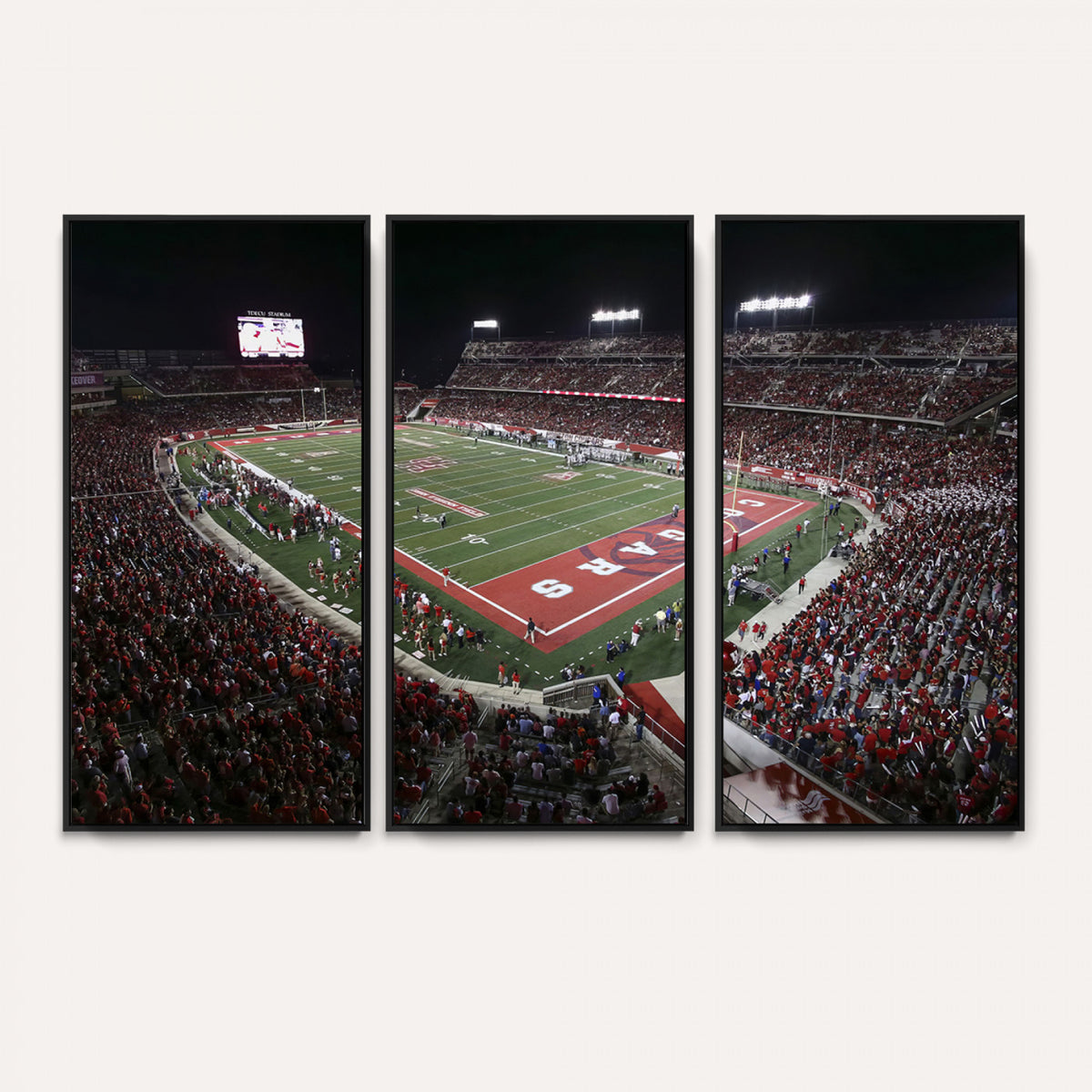 94207-MGV-CV-36X24 - Houston Cougars Football Team Print - Houston TDECU Stadium Wall Art Canvas Print