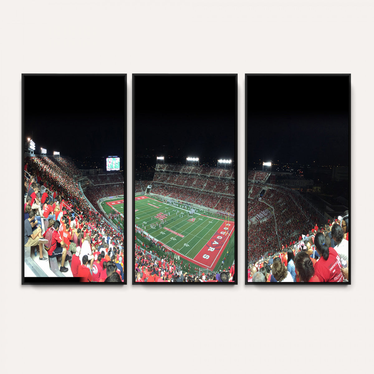 67036-MGV-CV-36X24 - Houston Cougars Football Team Print - Houston TDECU Stadium Wall Art Canvas Print