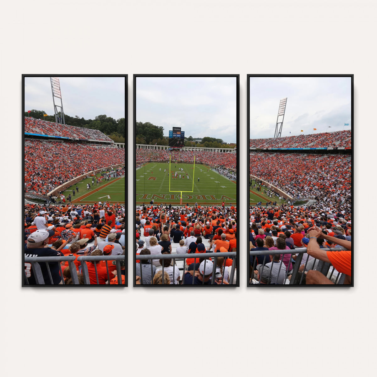 63606-MGV-CV-36X24 - Virginia Cavaliers Football Team Print, Charlottesville, Extra Large Game Room Wall Decor