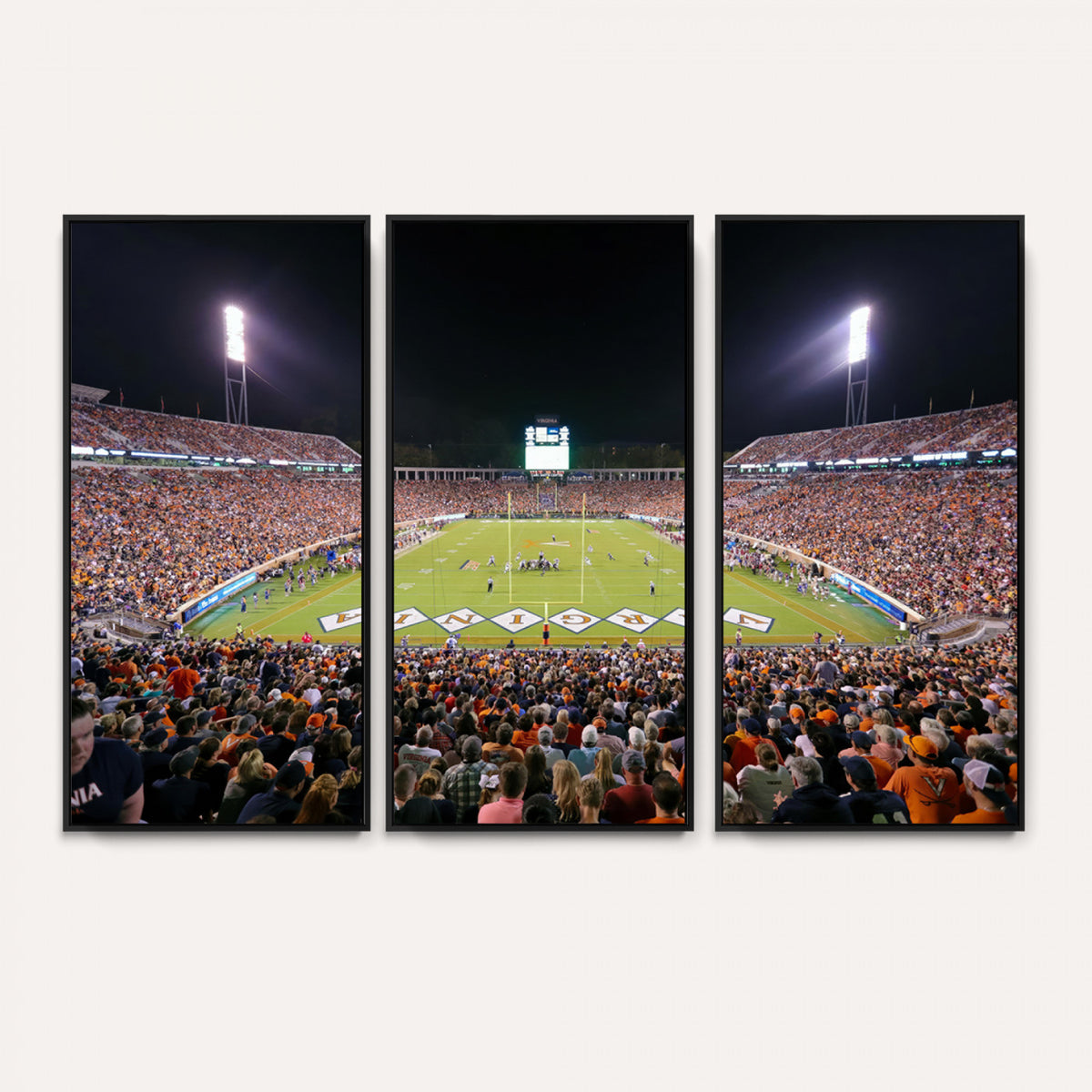 98441-MGV-CV-36X24 - Virginia Cavaliers Football Team Print - Charlottesville Scott Stadium Wall Art Canvas Print