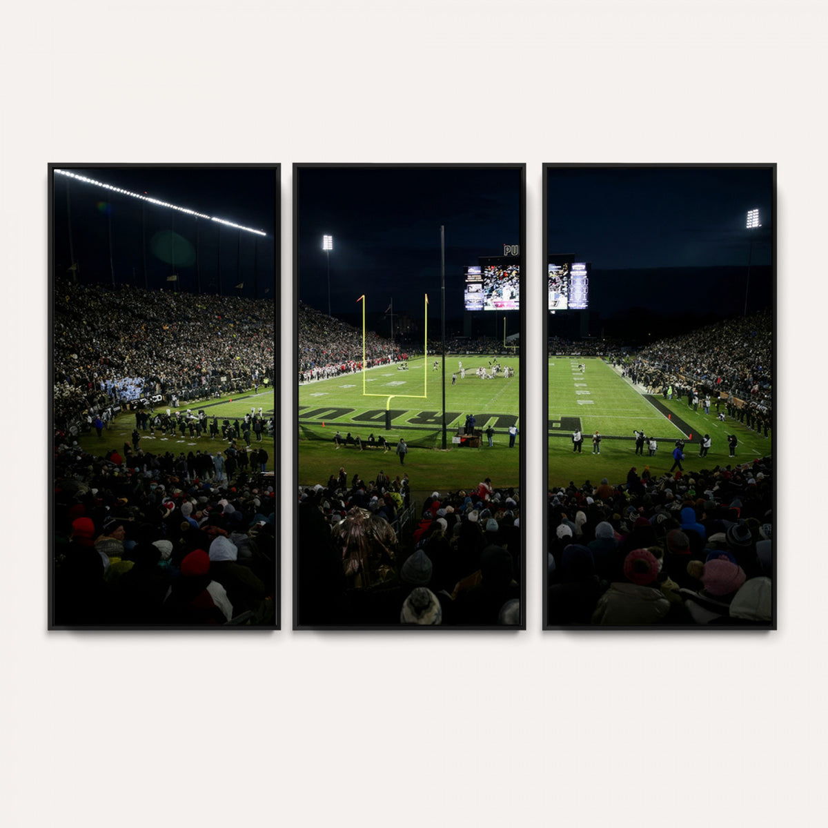60140-MGV-CV-36X24 - Purdue Boilermakers Football Team Print - West Lafayette Ross–Ade Stadium Wall Art Canvas Print