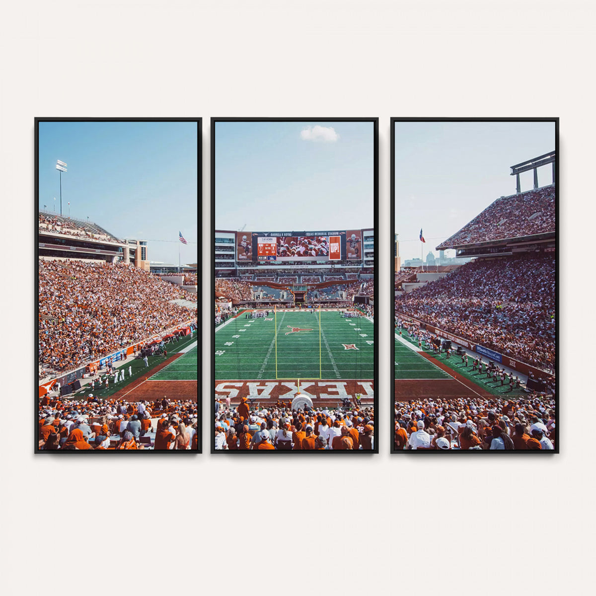 14826-MGV-CV-36X24 - Framed Texas Memorial Stadium Canvas, University of Texas Longhorns Football Team Print - Austin