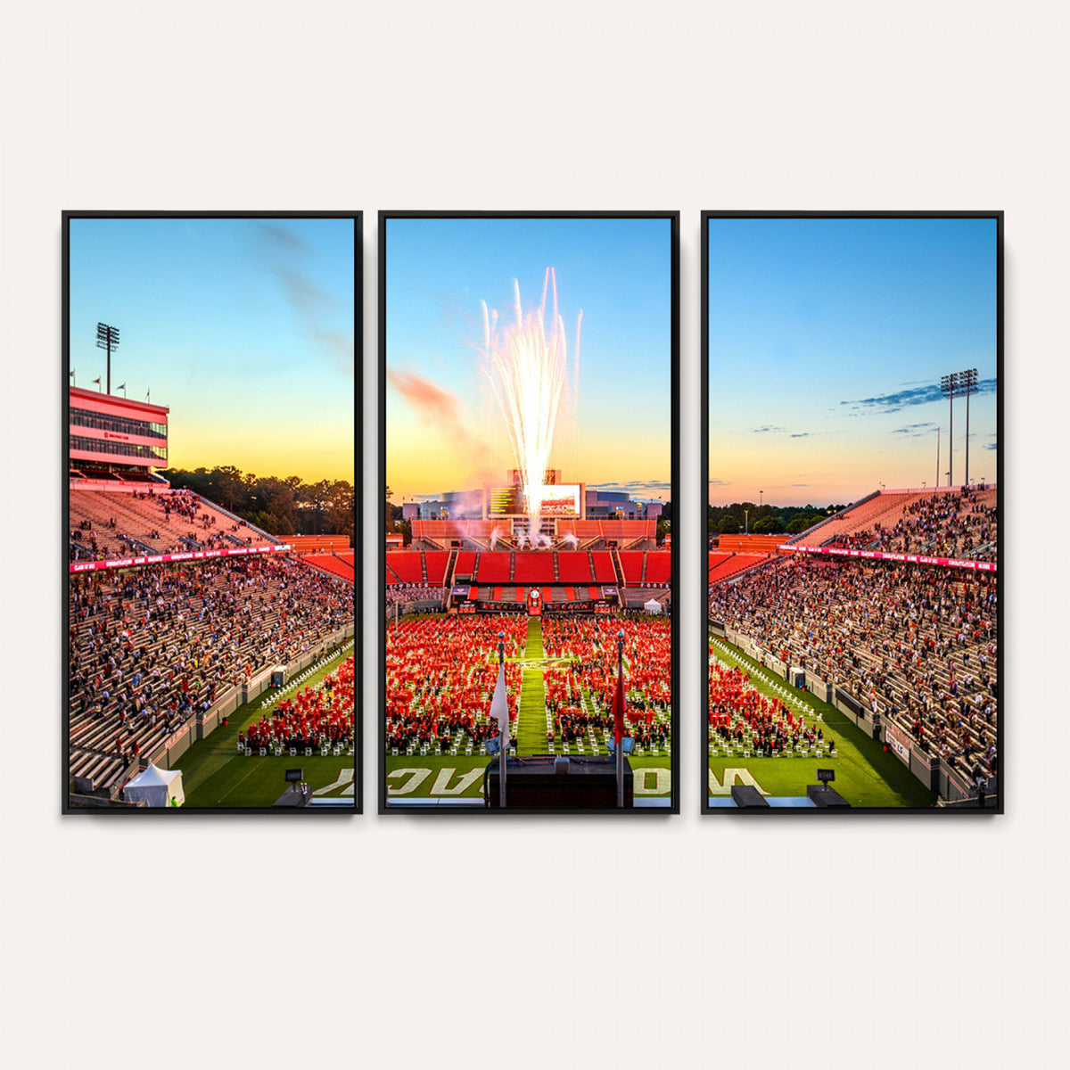 18017-MGV-CV-36X24 - North Carolina State University Canvas Print, Wolfpack Football Team Print