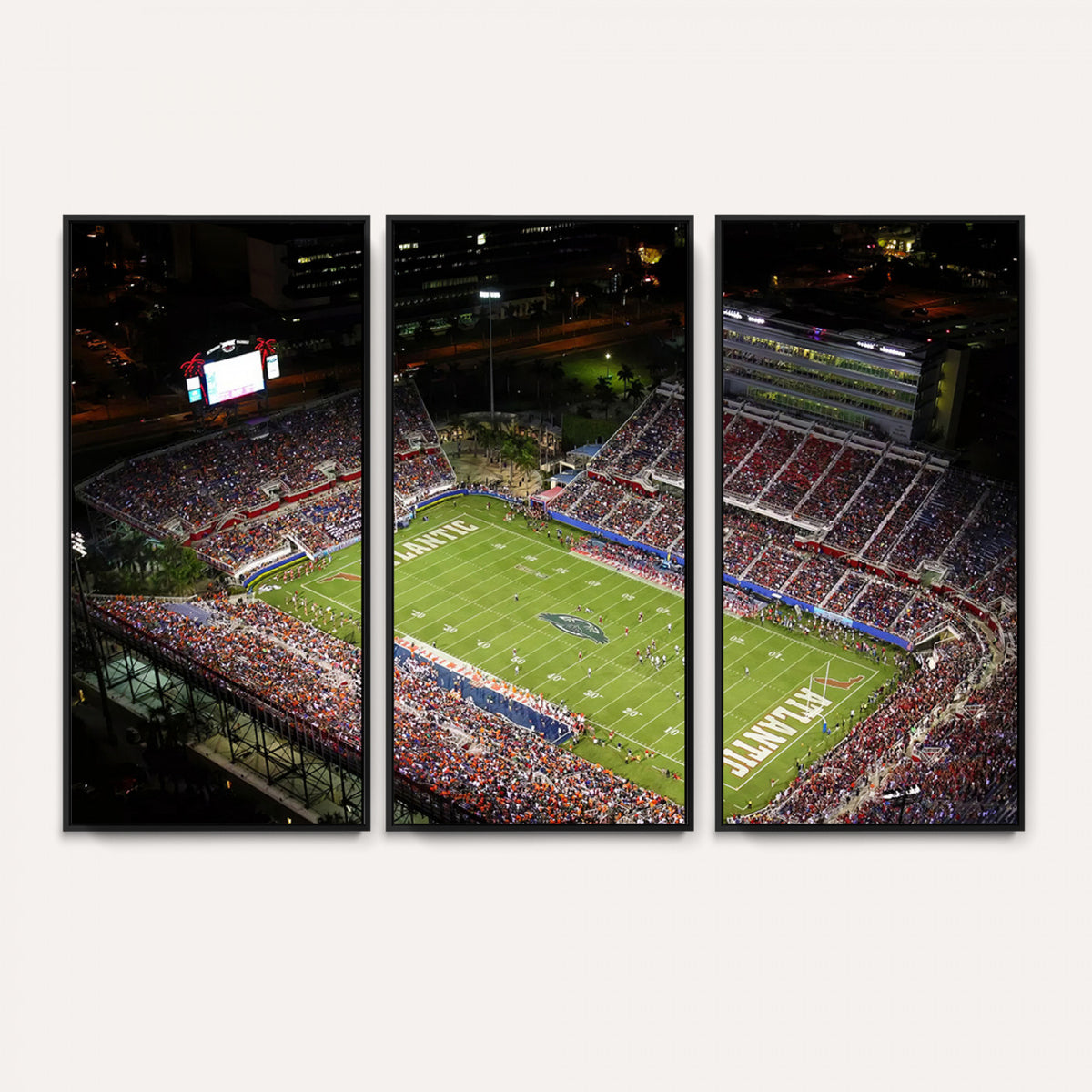 12682-MGV-CV-36X24 - Florida Atlantic University Owls Canvas Print, Football Team Print - Boca Raton FAU Stadium Wall Art