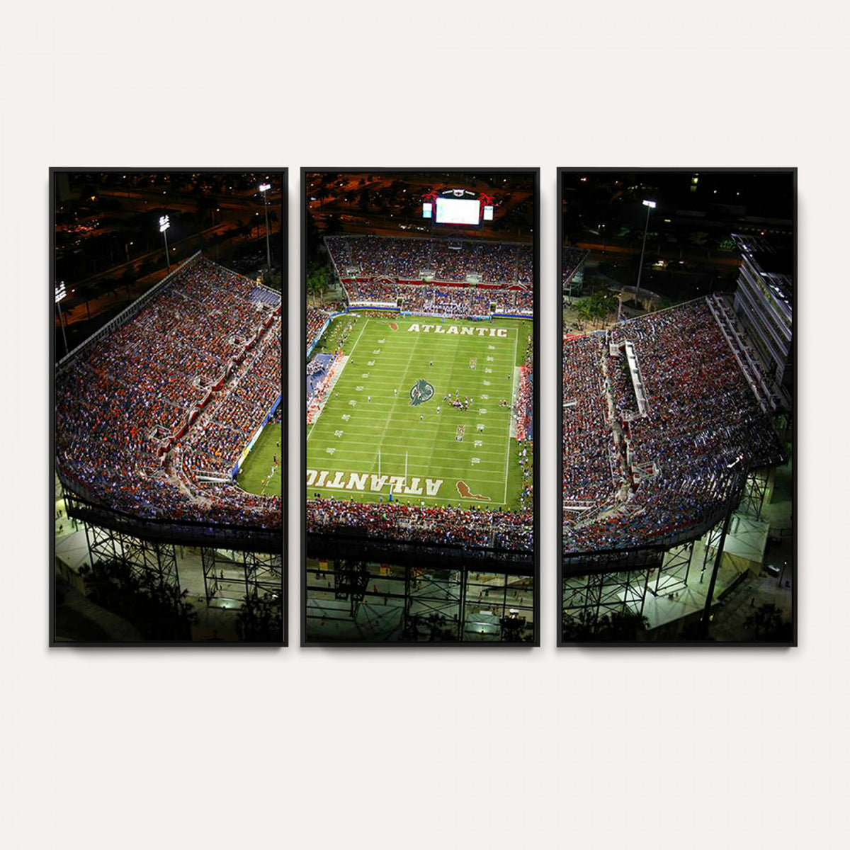 72354-MGV-CV-36X24 - Florida Atlantic University Owls Football Team Print - Boca Raton FAU Stadium Wall Art Canvas Print