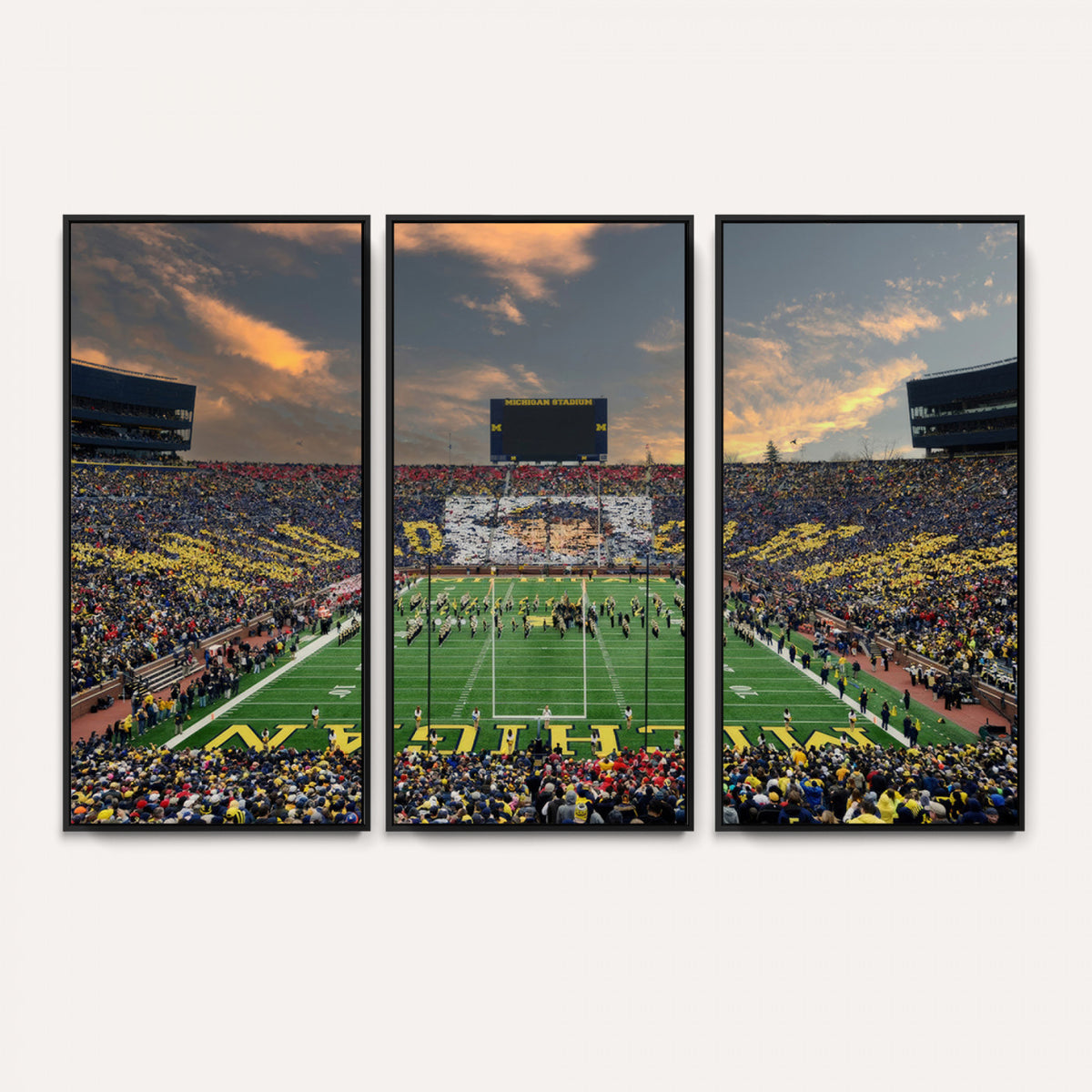 81843-MGV-CV-36X24 - University of Michigan Wolverines Print Canvas, Football Team Print - Ann Arbor Michigan Stadium
