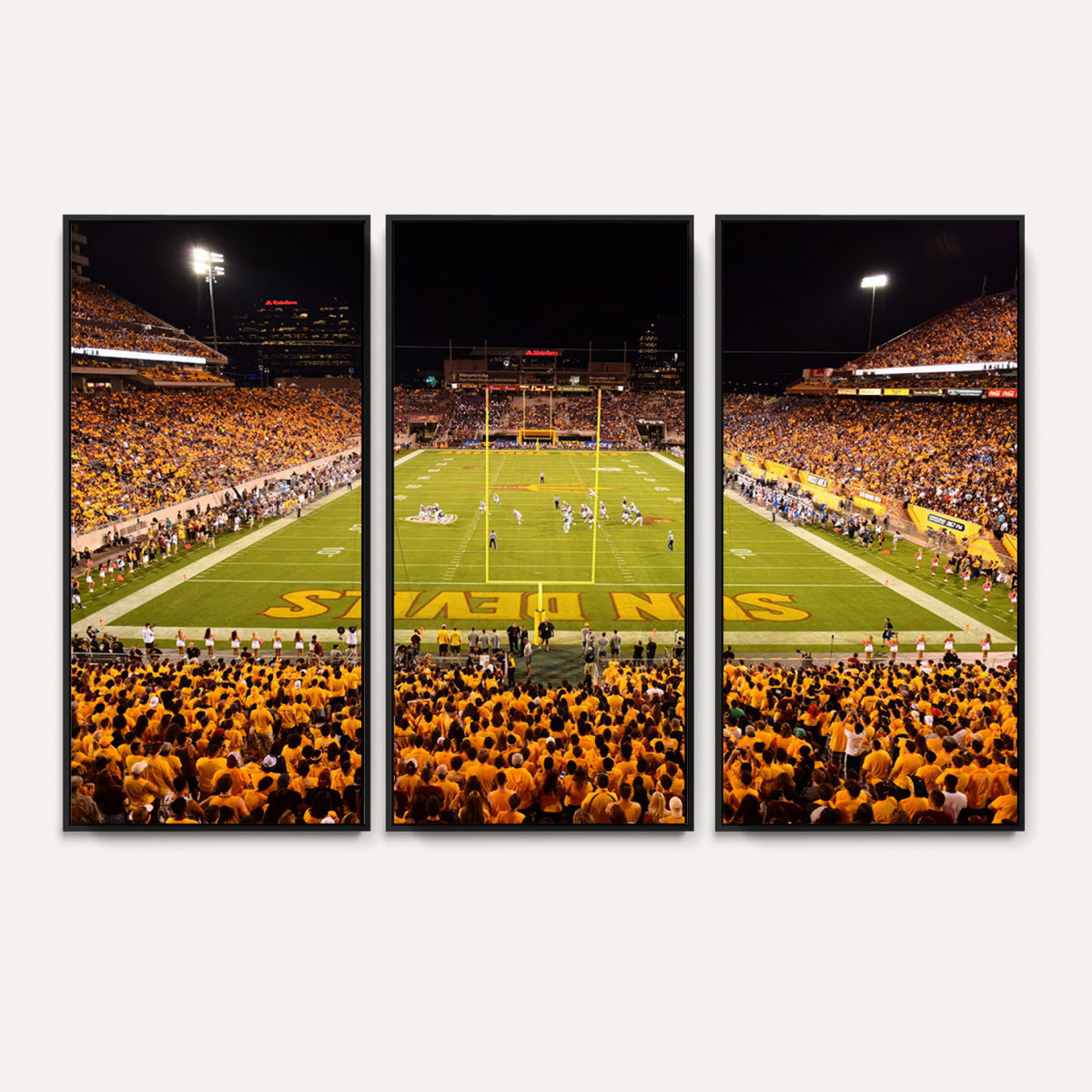 21588-MGV-CV-36X24 - ASU Sun Devils Football Team Print - Phoenix Mountain America Stadium Wall Art Canvas Print