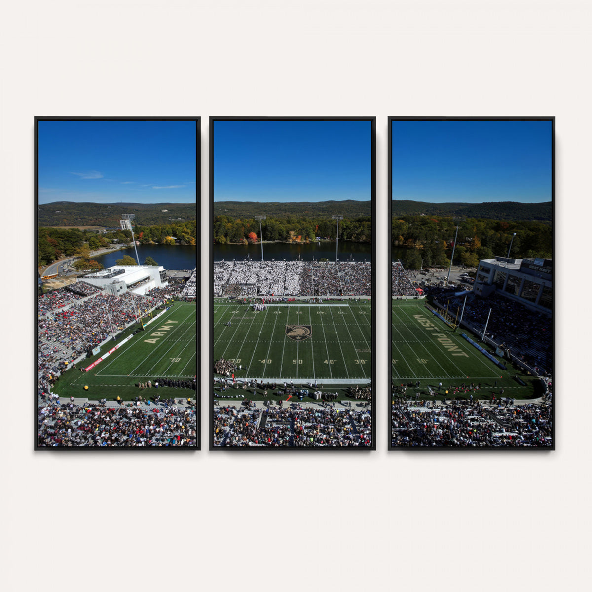 52056-MGV-CV-36X24 - Army Black Knights Football Team Print - West Point Michie Stadium Wall Art Canvas Print