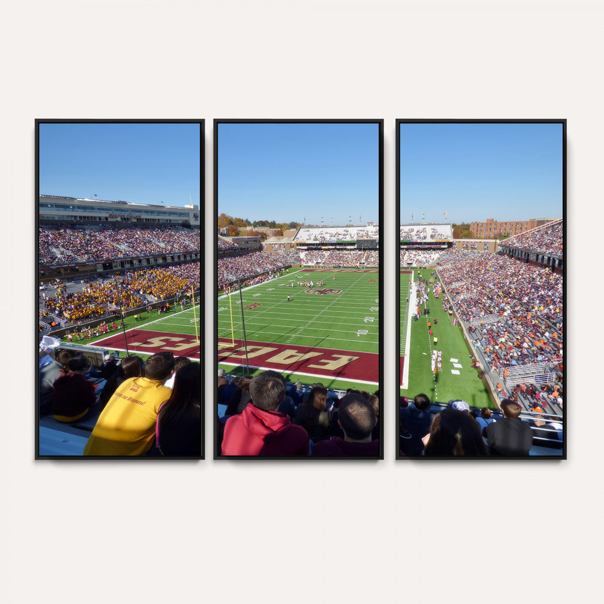 78117-MGV-CV-36X24 - Boston College Eagles Football Team Print - Boston Alumni Stadium Wall Art Canvas Print