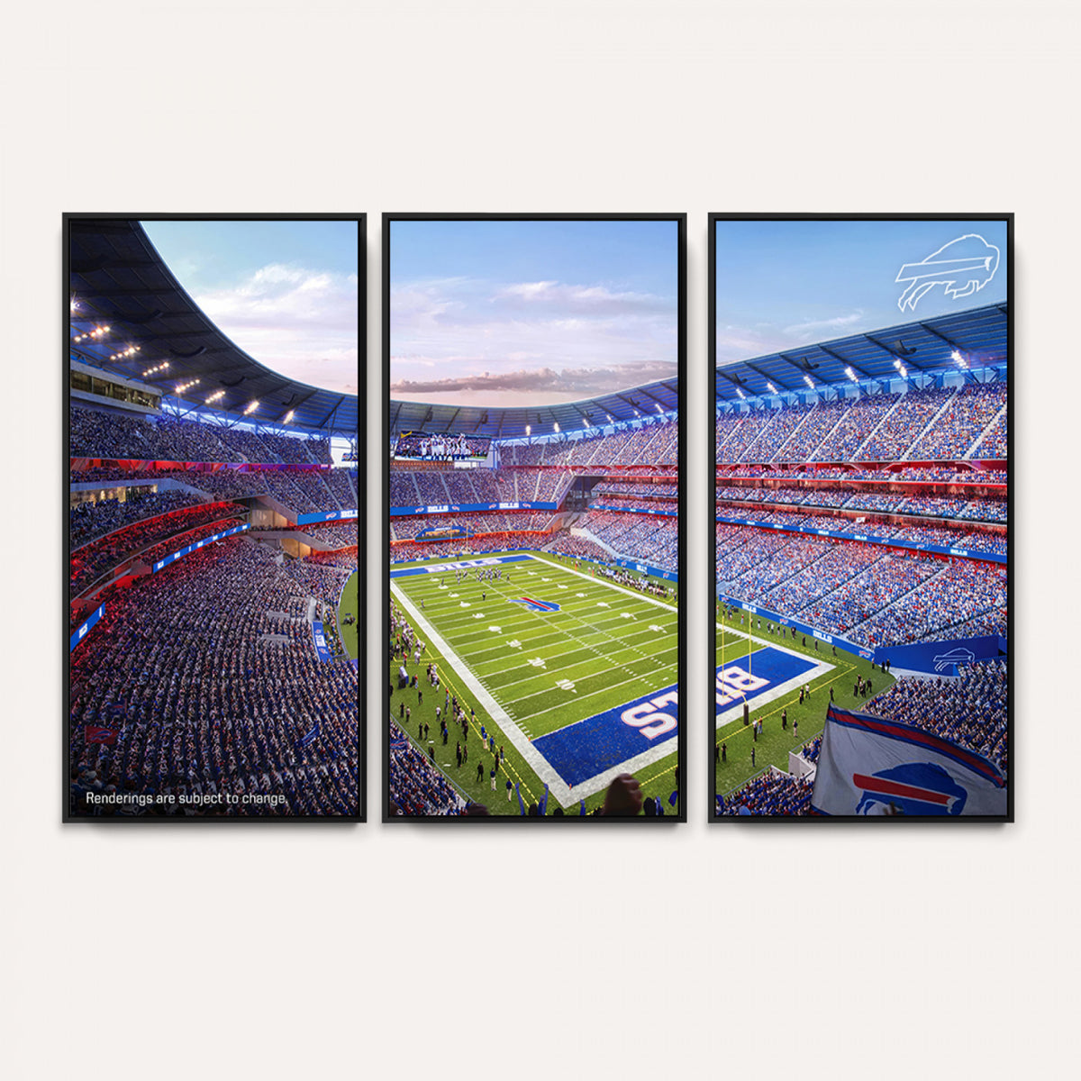 57873-MGV-CV-36X24 - Buffalo Bills Football Team Print Canvas - Buffalo Highmark Stadium Wall Art Canvas Print