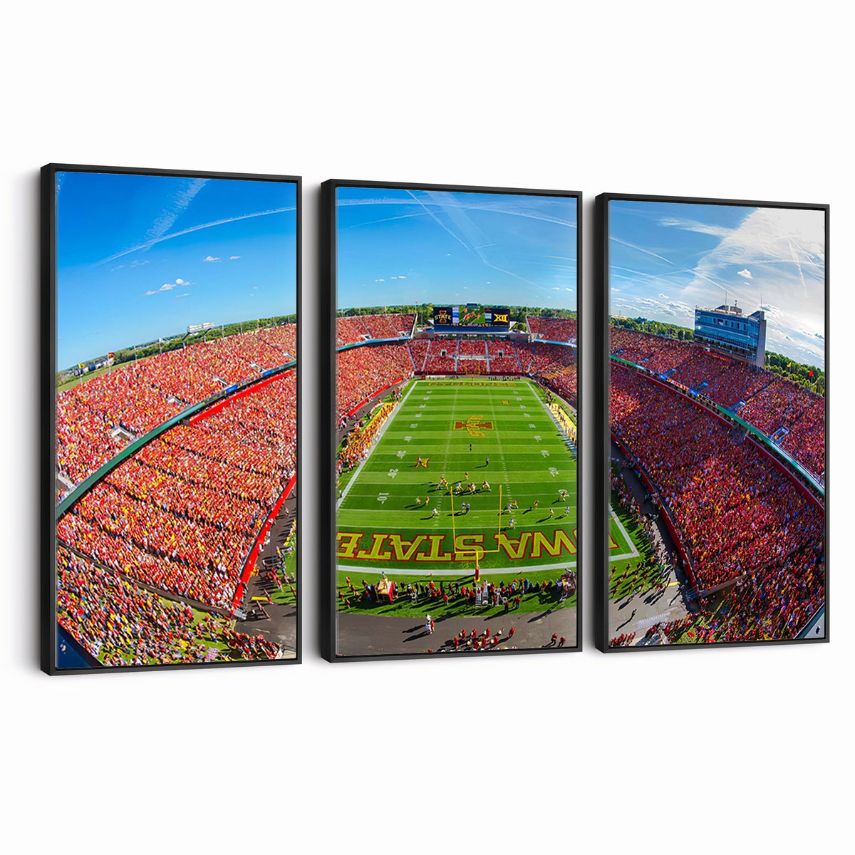 36706-MGV-CV-24X16 - Iowa State University Cyclones Football Team Print, Ames, Framed and Ready to Hang