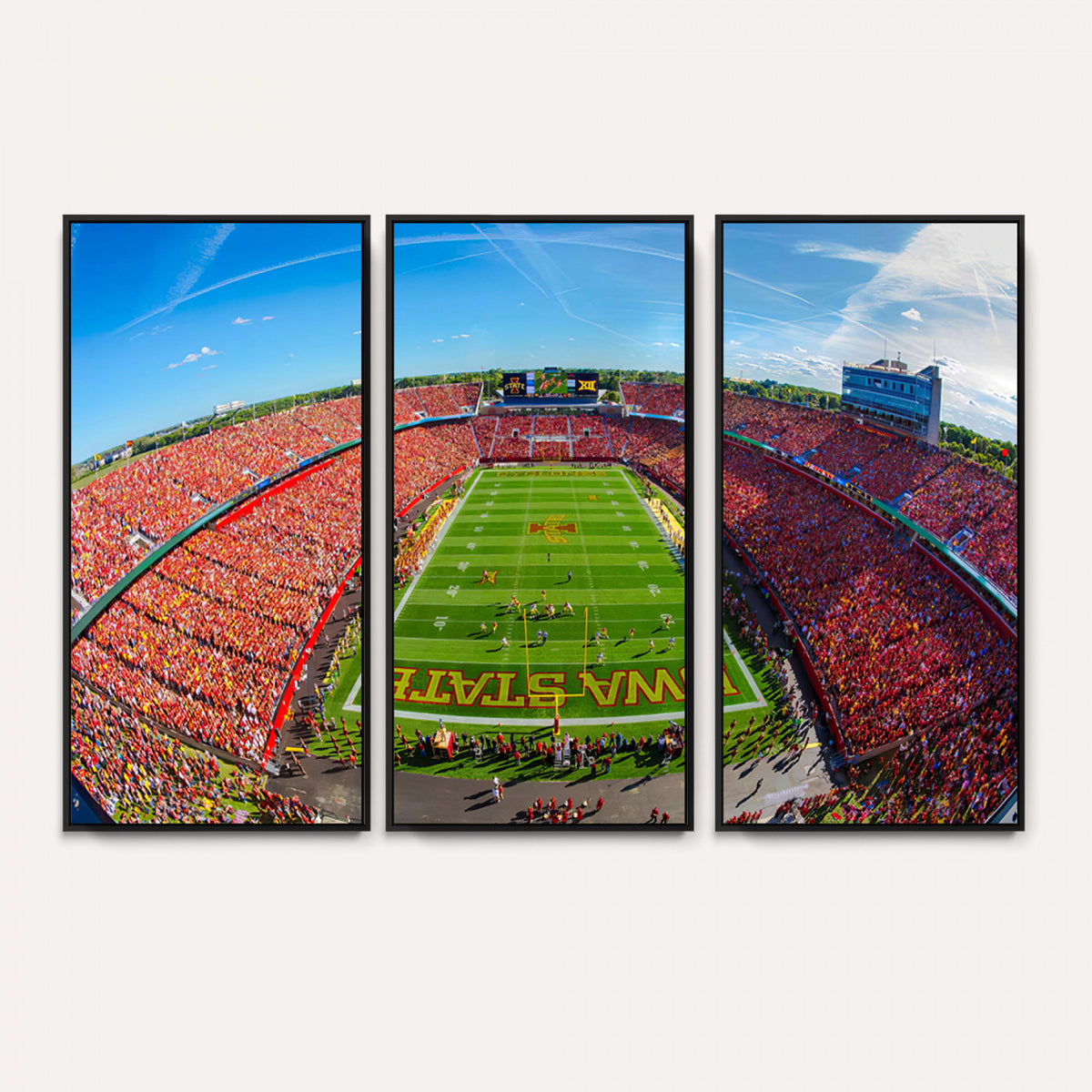 36706-PAN-FL-20X10 - Iowa State University Cyclones Football Team Print - Ames Jack Trice Stadium Art Canvas Print