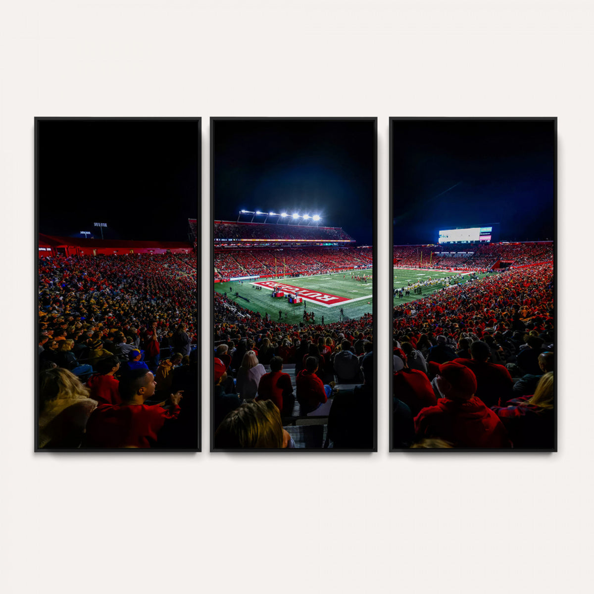 18115-PAN-FL-20X10 - Rutgers Scarlet Knights Football Team Print - SHI Stadium, Piscataway Wall Art Canvas Print