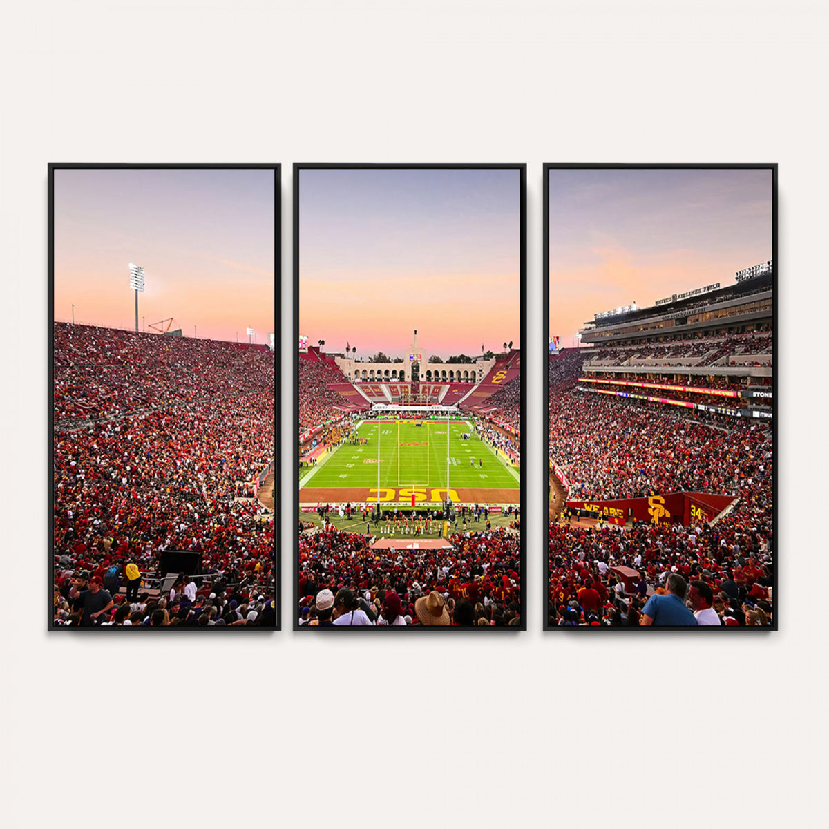39904-MGV-CV-36X24 - The University of Southern California USC Trojans Football Team Print, Home Bar Wall Decor