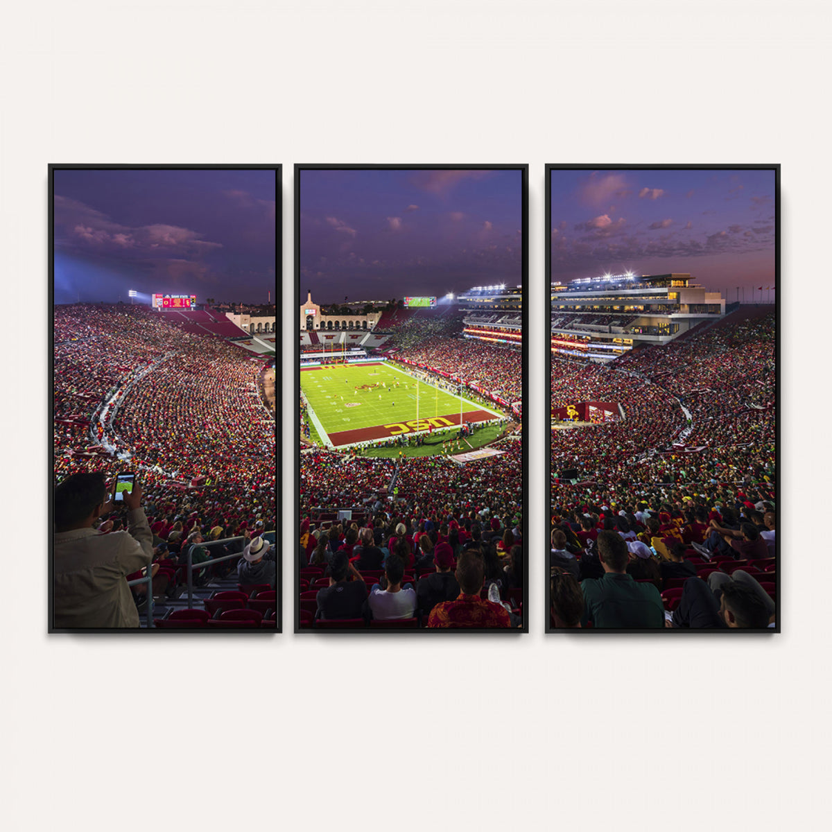 73373-MGV-CV-36X24 - The University of Southern California USC Trojans Football Team Print, Extra Large Game Room Wall Decor