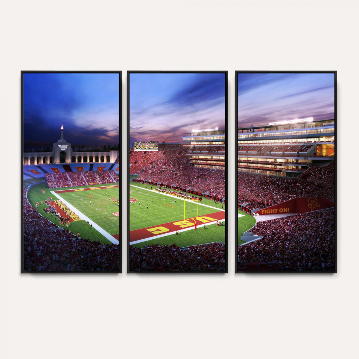 71879-MGV-CV-36X24 - The University of Southern California USC Trojans Football Team Print, Framed and Ready to Hang