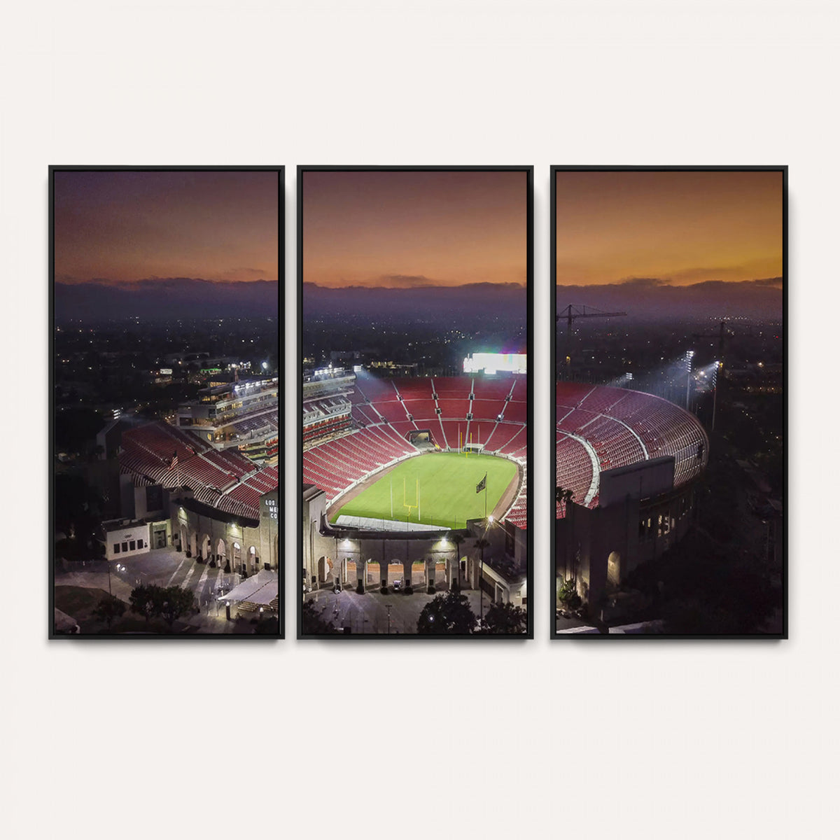 50666-MGV-CV-36X24 - The University of Southern California USC Trojans Football Team Print, Los Angeles Memorial Coliseum
