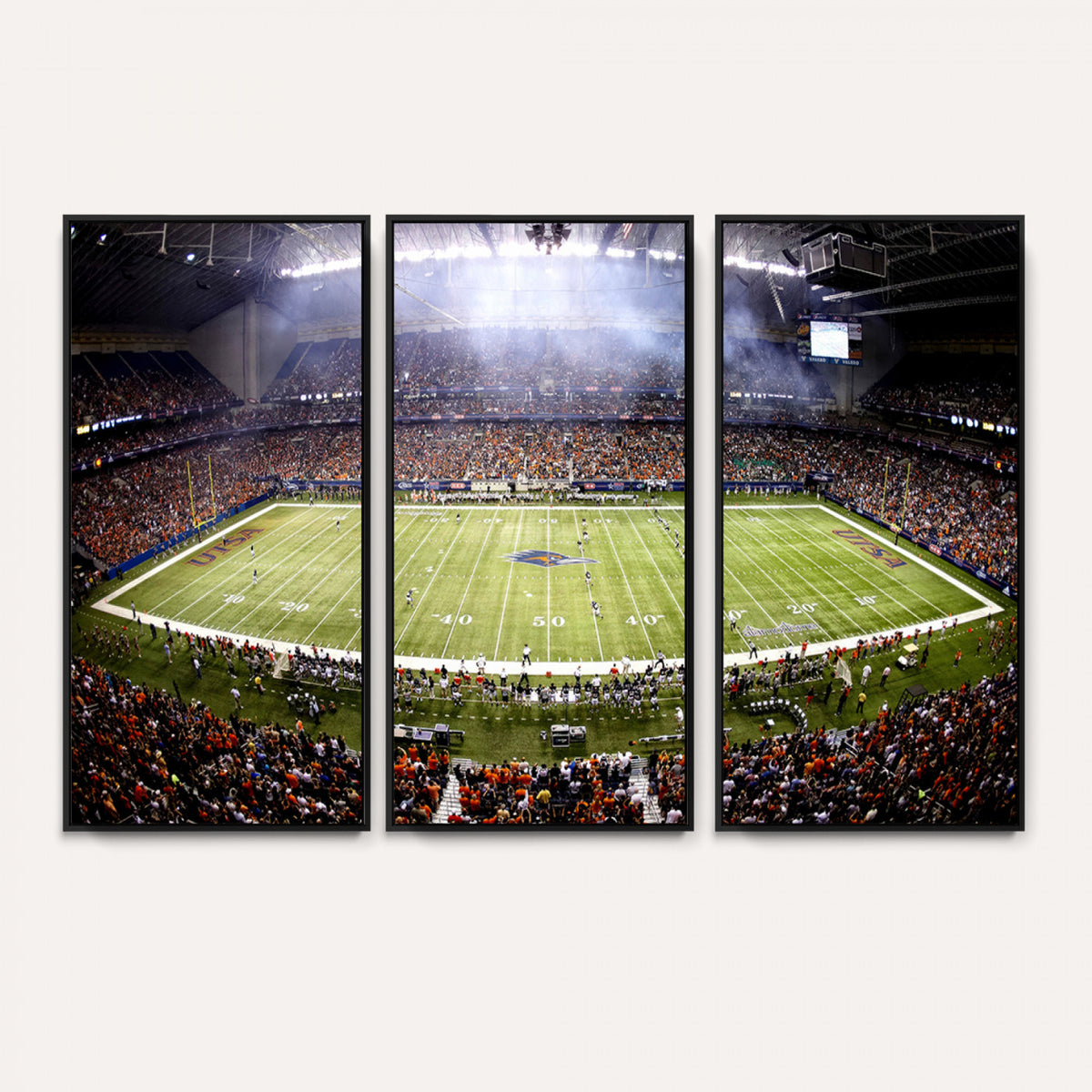 46972-MGV-CV-36X24 - The University of Texas at San Antonio Roadrunners Football Team Print, Framed and Ready to Hang