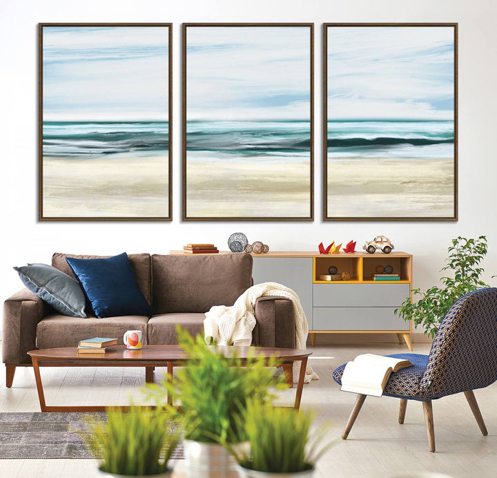 Ocean Abstract Wall Art Canvas Print.