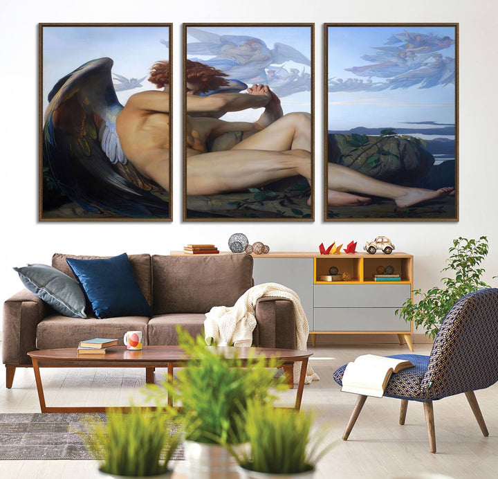 Fallen Angel Wall Art Canvas Print displayed above.