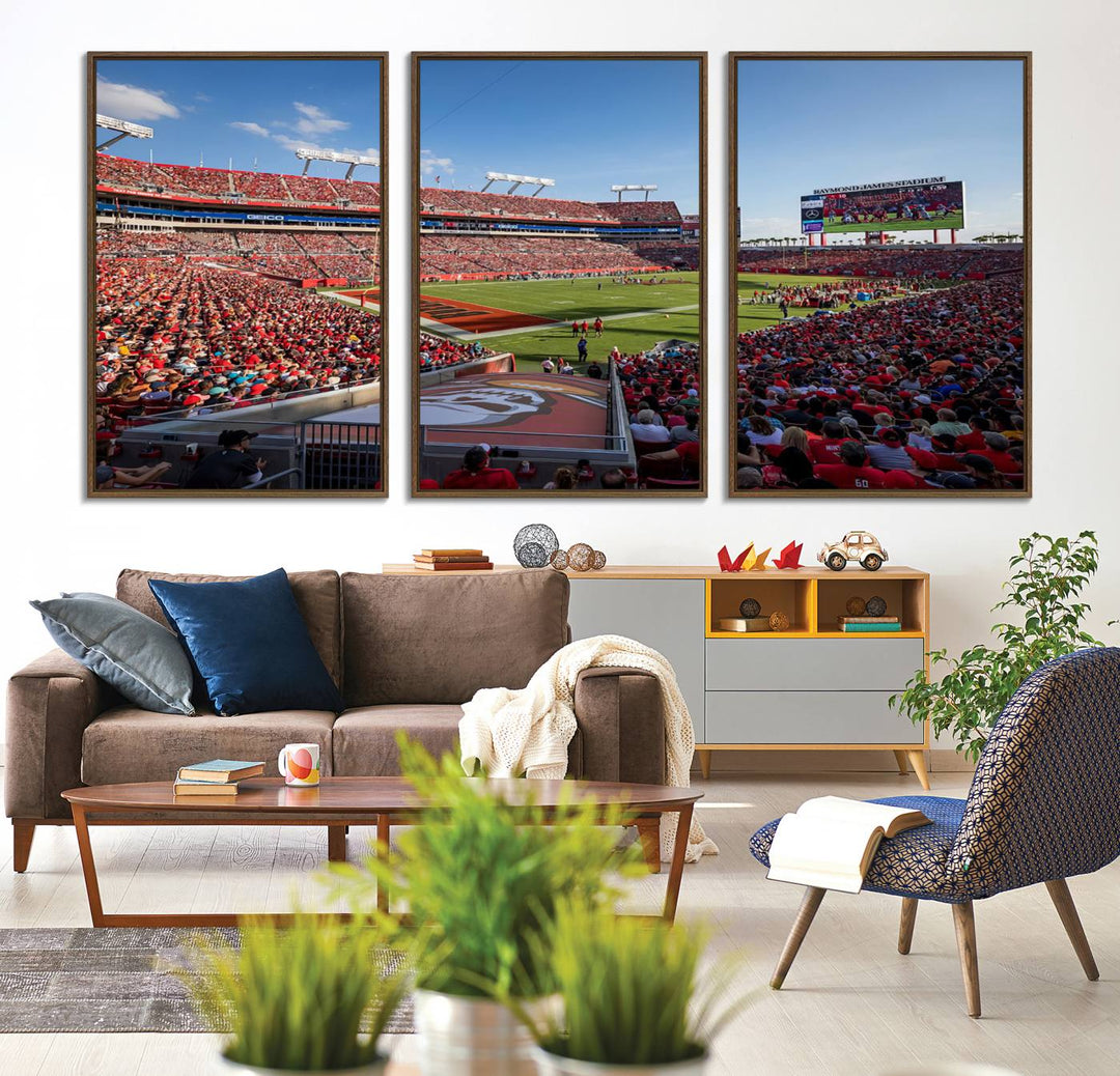 Tampa Stadium Wall Art Canvas Print.