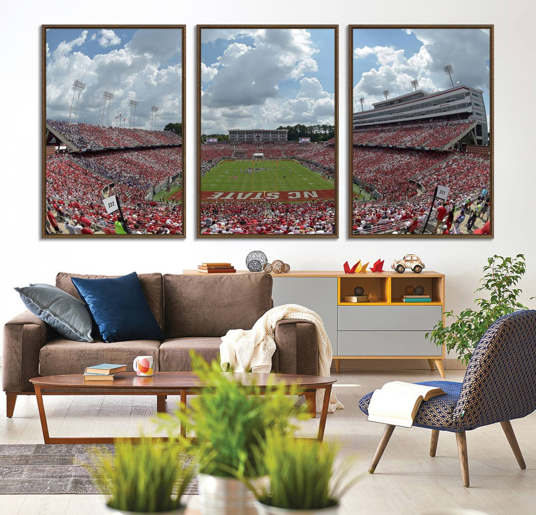 Canvas print of Carter-Finley Stadium, showcasing the NC State Wolfpack.