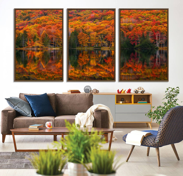 Fall Foliage Wall Art featuring autumn reflections.