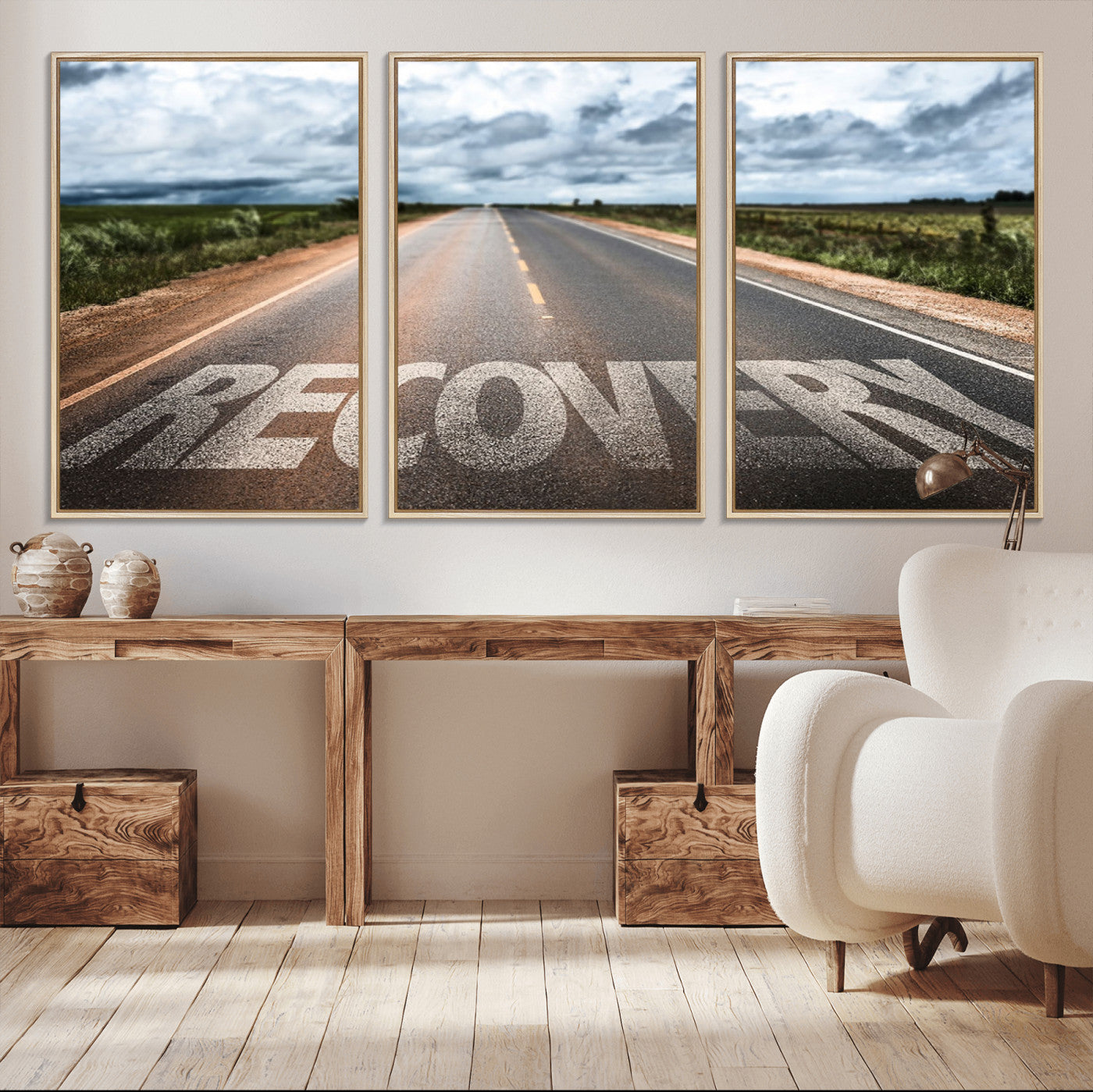 MGV-FC-60X30-3P - Recovery Road Wall Art Canvas Print