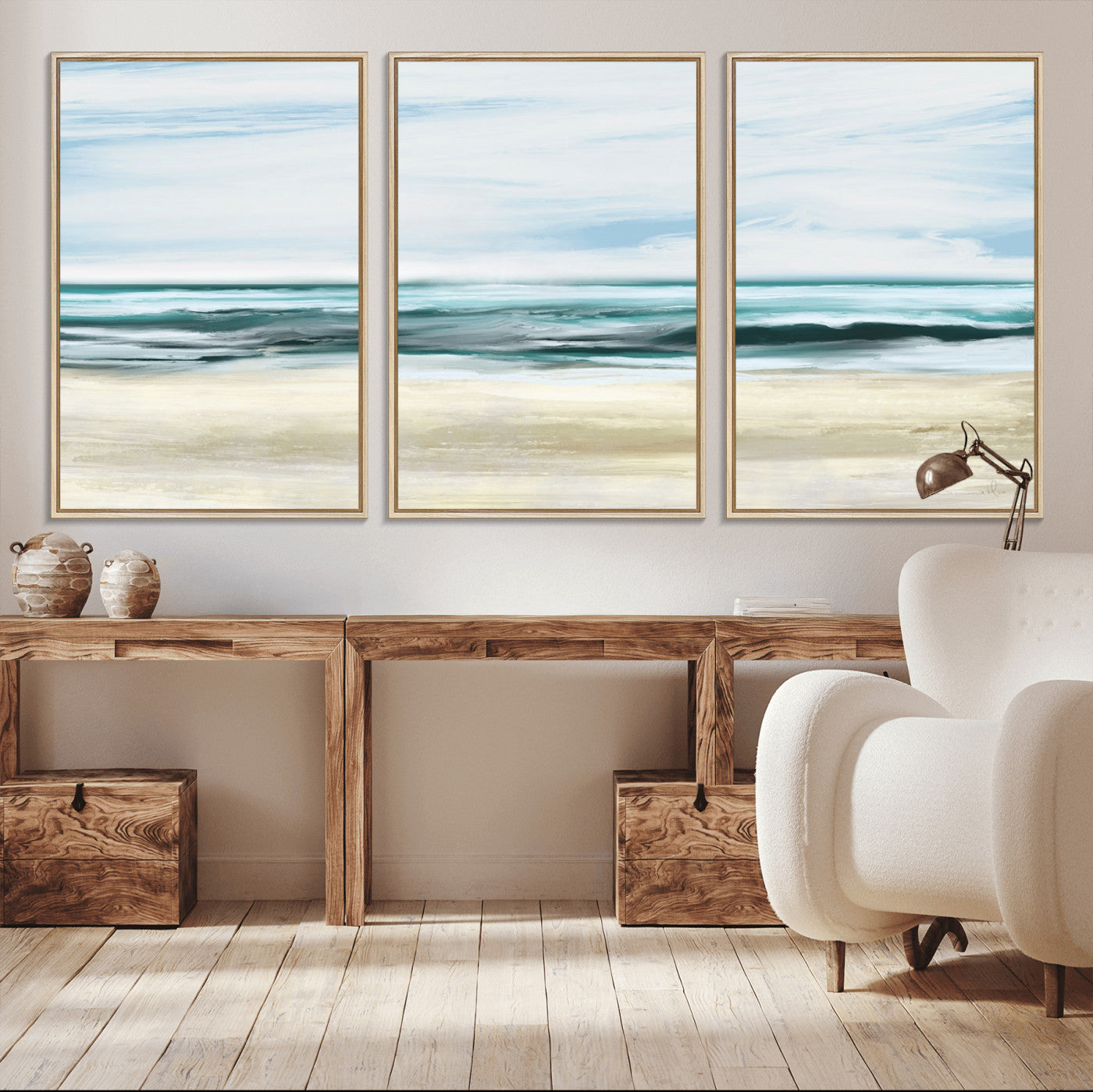 -Ocean Abstract Wall Art Canvas Print