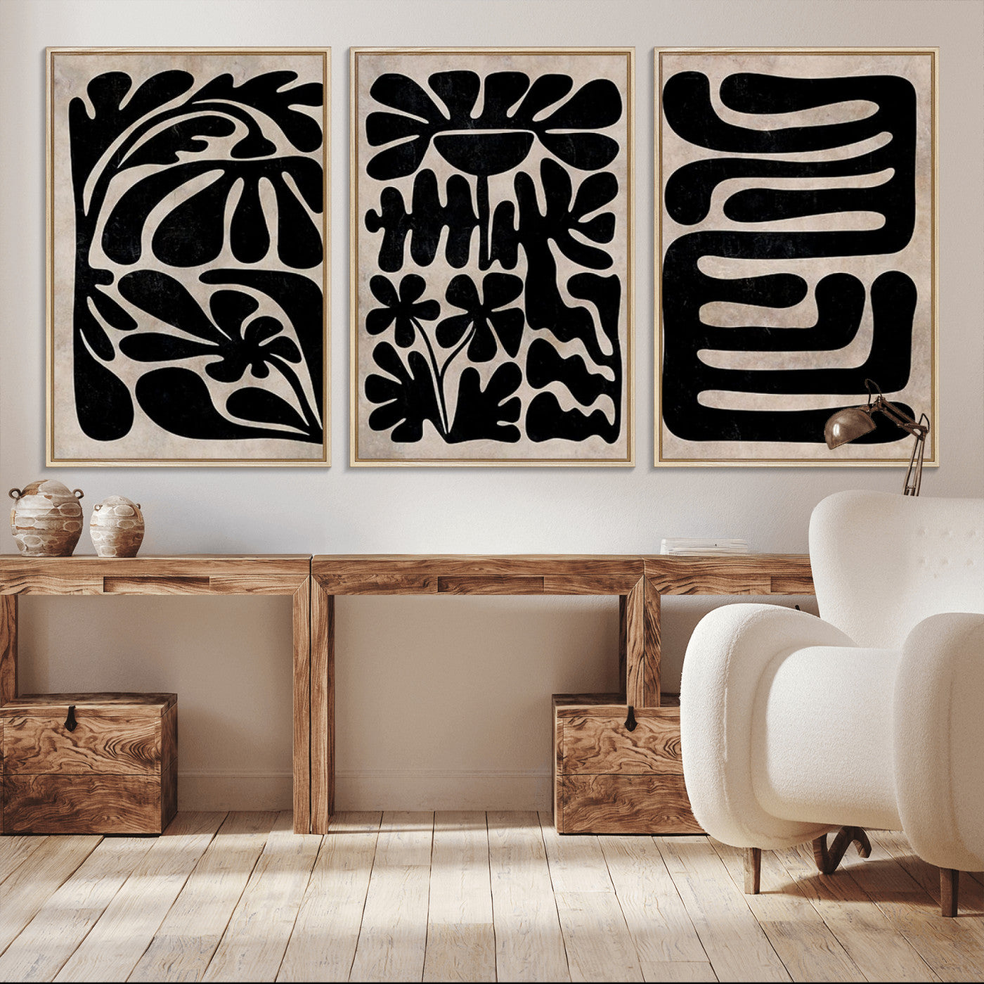 MGV-FC-60X30-3P - Canvas Print Wall Art Abstract Art Boho, Framed Boho Art Canvas Print